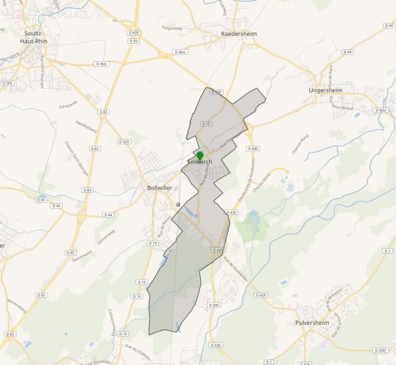 Carte routière de la situation Feldkirch